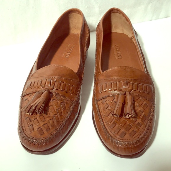 New Alfani Calf Leather Basket Weaved Slipons main image 4